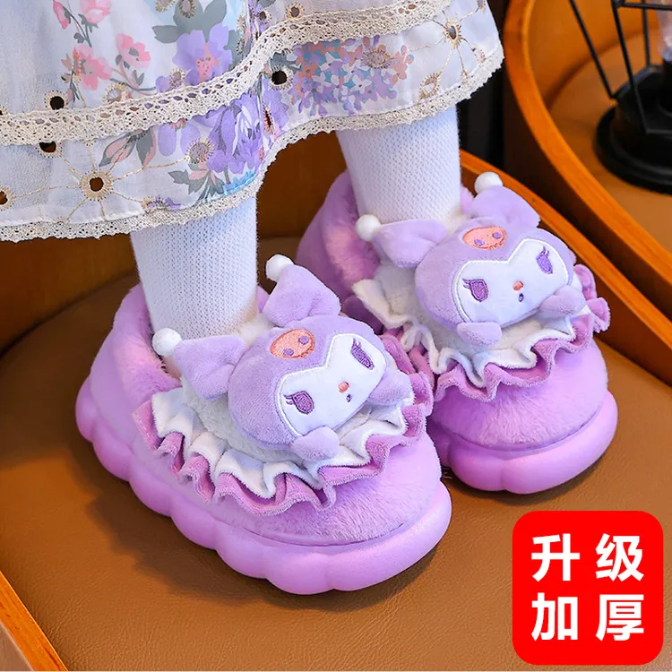 新款秋冬季儿童棉拖鞋男女童室内可爱卡通女童拖鞋婴幼儿宝宝棉拖