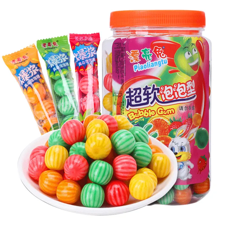 漂亮兔西瓜泡泡糖口香糖8090后怀旧零食儿时经典童年糖美味巨好吃