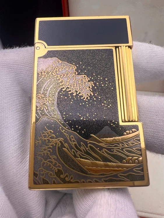 都家L2大号描金海浪 黑色漆面