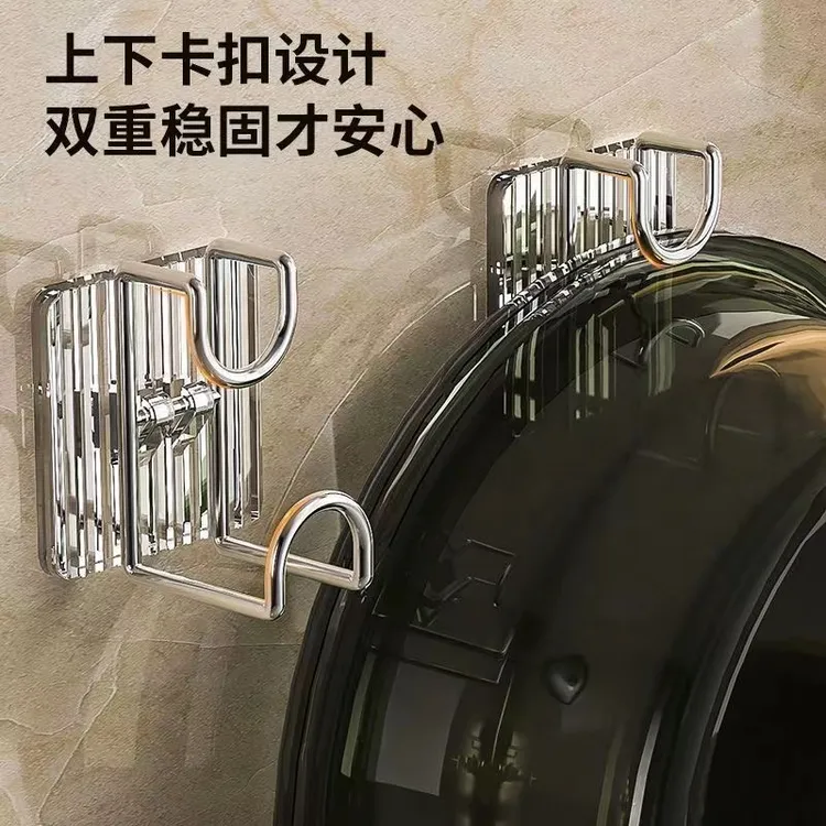 脸盆挂钩收纳架洗脸盆置物架子免打孔卫生间壁挂式浴室挂脸盆神器
