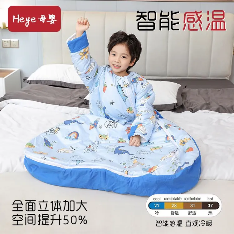 纯棉儿童睡袋婴儿宝宝防踢被子神器中大童小孩春秋款秋冬款