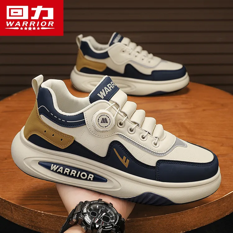 回力男鞋时尚百搭厚底旋钮老爹鞋秋季2025新款低帮潮鞋软底运动鞋