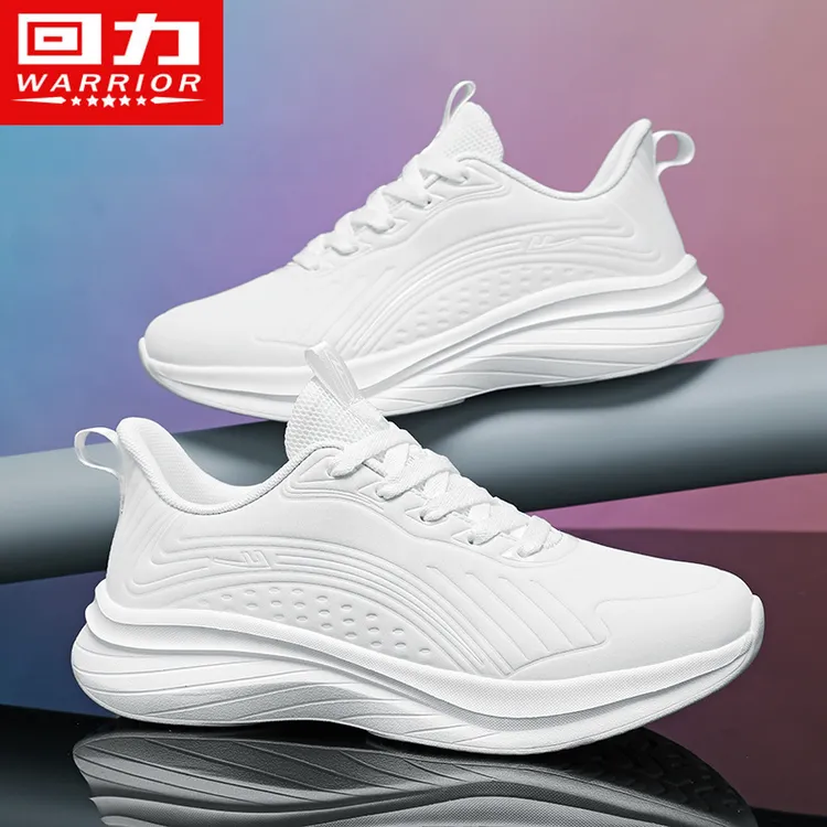 回力运动鞋情侣款小白鞋皮面防水开车鞋干净感痞帅男鞋软底跑步鞋