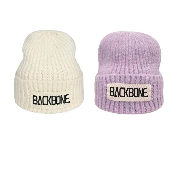 BA饰物局韩版字母毛线帽男女同款秋冬时尚冷帽百搭日常针织帽子