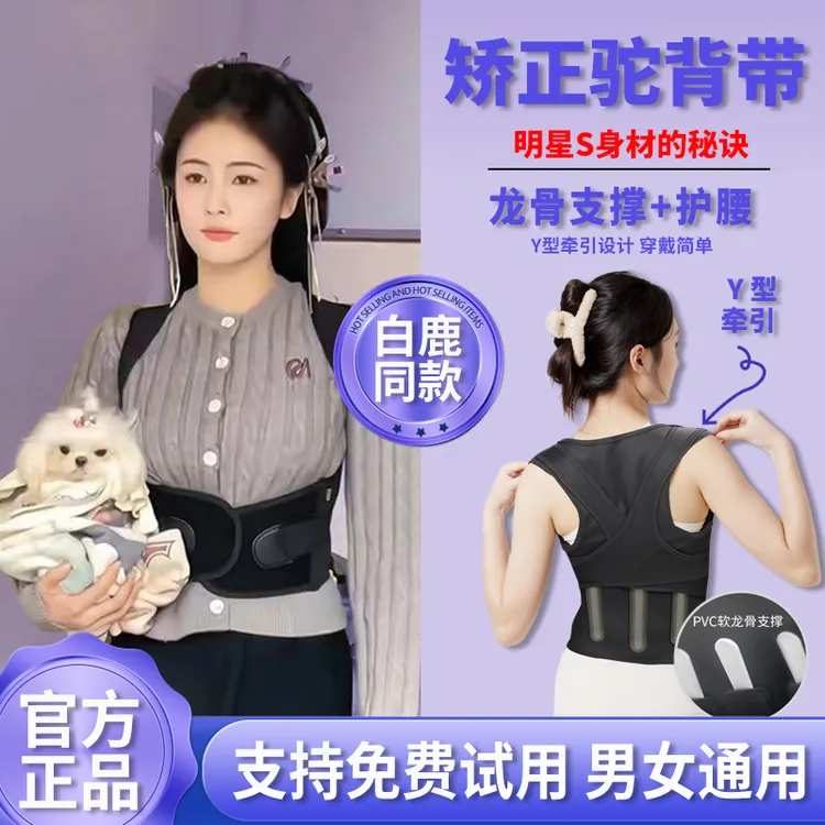 【白鹿同款】贝佳矫正驼背带背部矫正神器龙骨支撑护腰成人专用背带