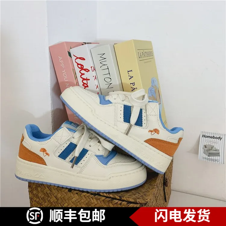 2024新款春季小众不撞款小白鞋潮流百搭厚底板鞋女学生运动休闲鞋