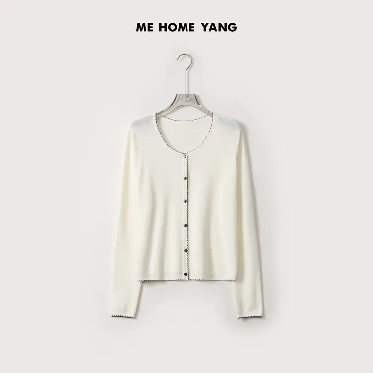 ME【爱心花边小衫】设计师新款时尚百搭通勤宽松毛衣MEQA0391