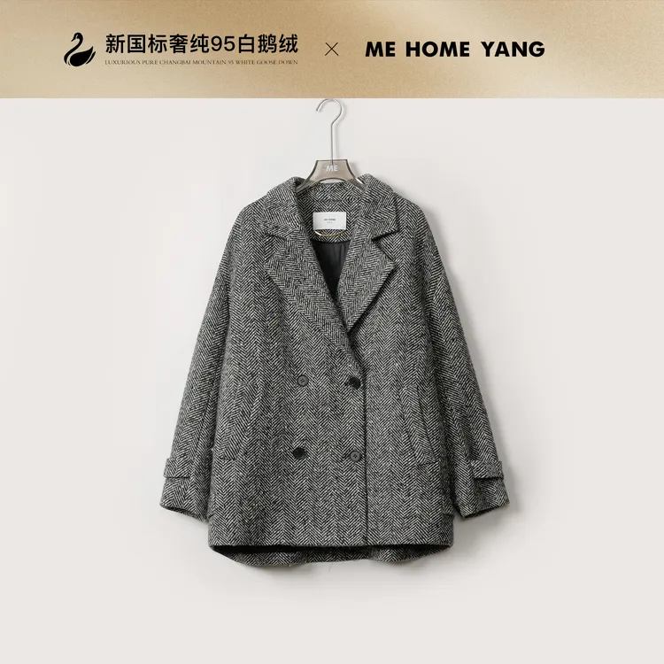 ME【加勒比海岸】绵羊毛混纺95白鹅绒保暖高端一手长羽绒服MEQA4049