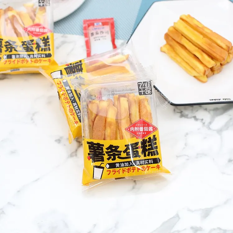 飞业十品薯条蛋糕番茄酱味蛋糕儿童早餐蛋糕代餐面零食整笋0g