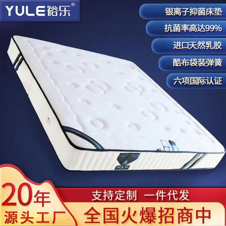 D18加厚抑菌独立袋装弹簧定制天然厂家加厚弹簧床垫偏硬床垫家用