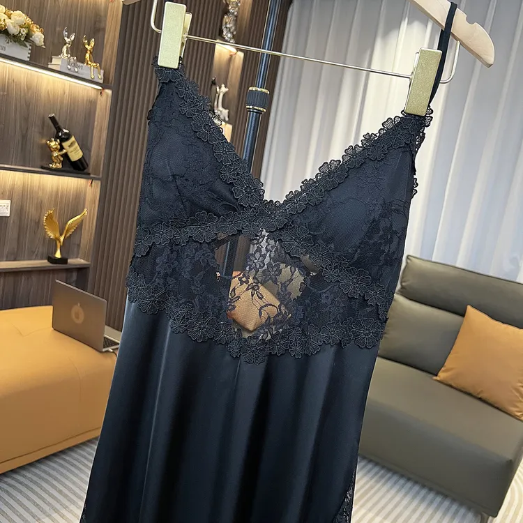 【后背撩人】带胸垫轻奢高级感睡裙性感睡衣冰丝吊带显瘦气质美背