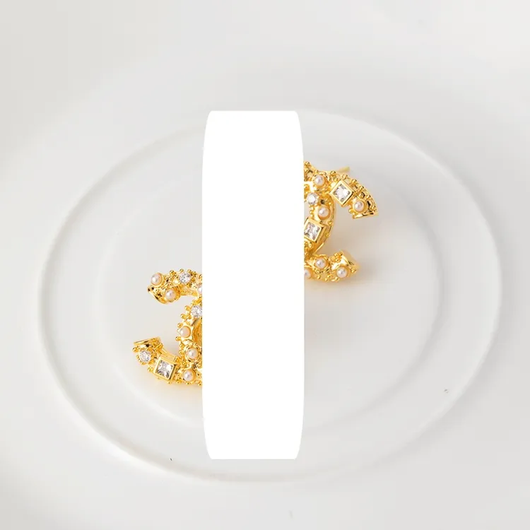铜合金耳饰 【珠光宝气】气质轻奢时尚百搭个性简约精致镶钻耳饰