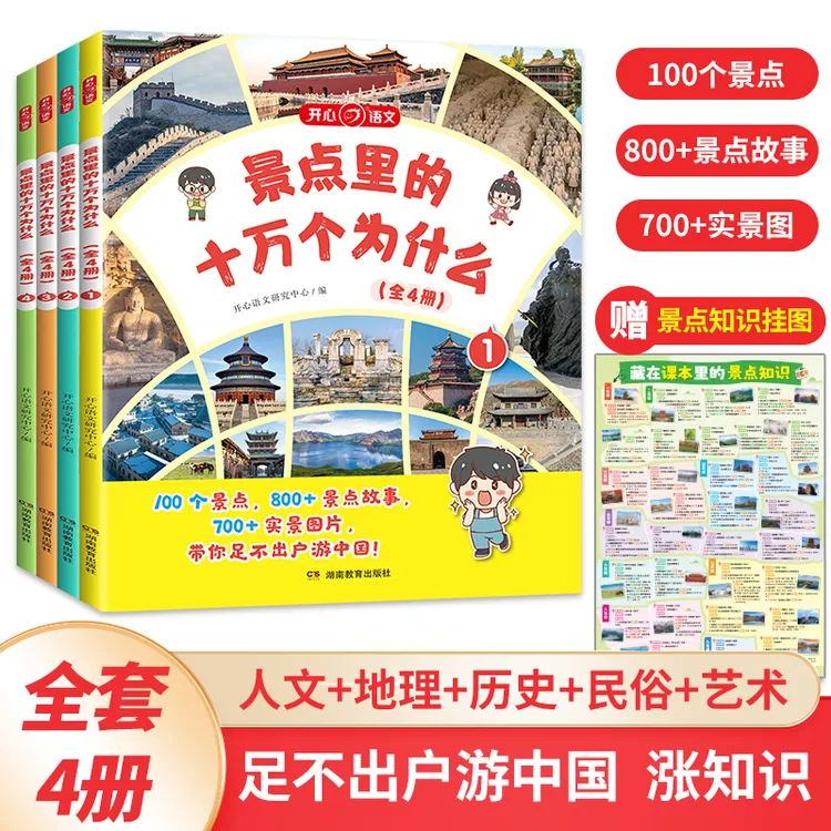 开心【景点里的十万个为什么】课本里的景点知识拓展赠景点挂图
