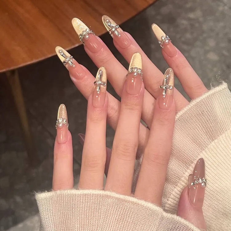 【金粉世家】新款穿戴甲美甲款式推荐2025爆款美甲纯手工穿戴甲片