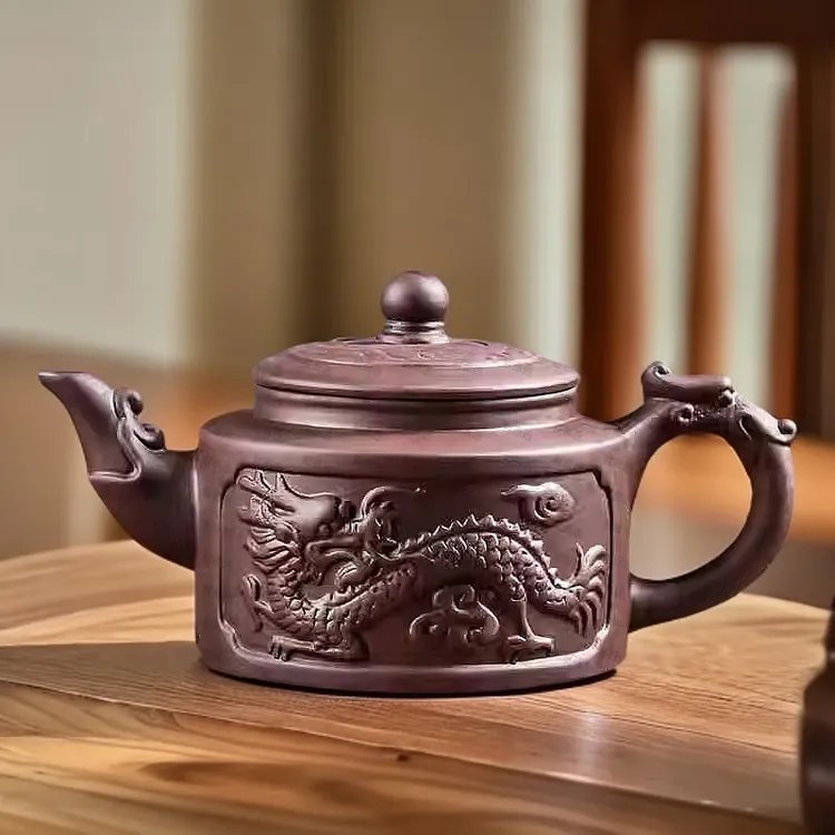 过滤功夫茶道用具紫砂壶大号大容量茶杯手工泡茶壶朱泥壶家用宜兴