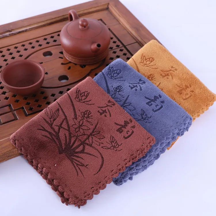 【好用茶巾布】【加厚独立包装】茶桌毛巾加厚吸水禅意抹茶道用具