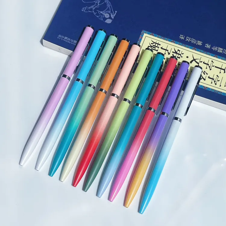 女生/女士/小学生/金属渐变色高端适用笔/油性笔/免费刻字