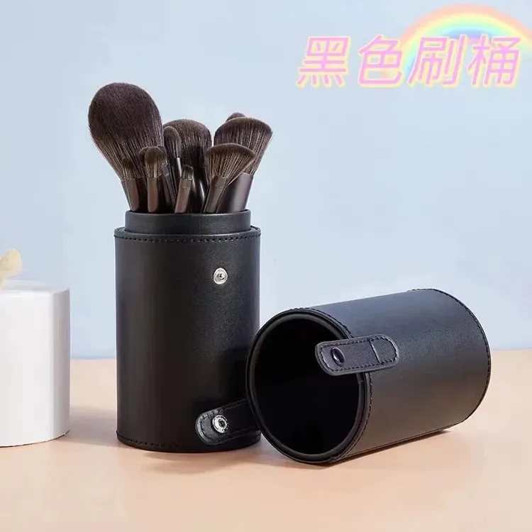 便携化妆刷桶收纳筒刷桶带盖ins风刷子桶高颜值防尘旅行收纳包盒