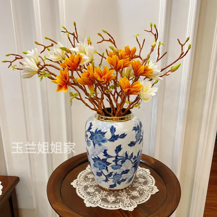 （玉兰姐姐专属）玉兰仿真花高档新款假花客厅落地摆放花卉家居装