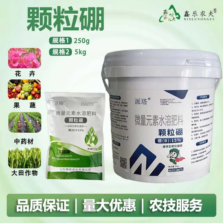 颗粒硼保花保果促花芽小麦蔬菜果树提高开花坐果缓释水溶肥