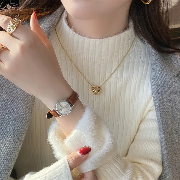 白色毛衣女秋冬季新款加绒加厚打底衫内搭保暖针织半高领上衣8537