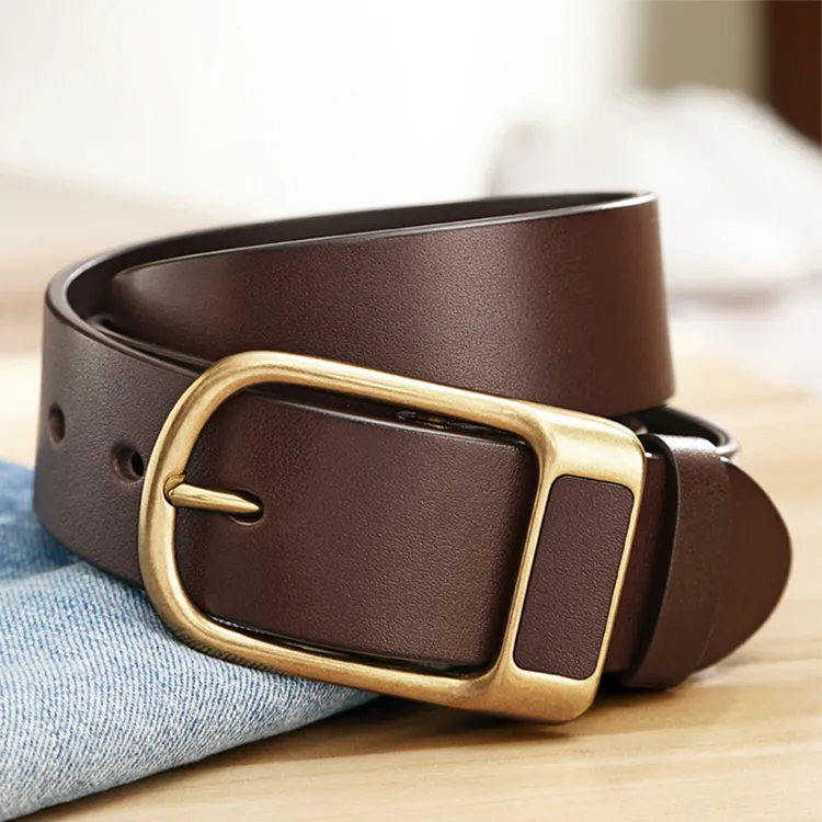 保罗正品男士腰带真皮复古皮带男潮流商务休闲中青年百搭针扣裤带