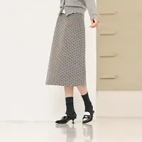 【直播专享】A844121半身裙 香影毛呢半身裙女2024冬季新款miu系