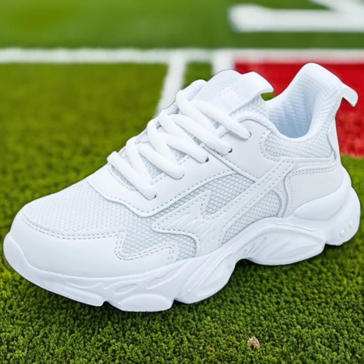 学生白鞋透气儿童小白女童波鞋鞋子男童白色运动鞋中儿童白鞋