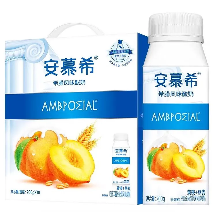3月 伊利安慕希黄桃燕麦200g*10瓶整箱酸奶早餐奶