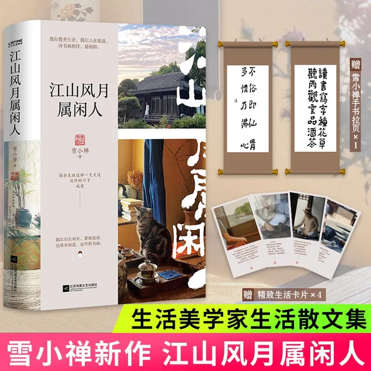 江山风月属闲人 雪小禅著 生活美学家散文集中国近代随笔绘画书籍