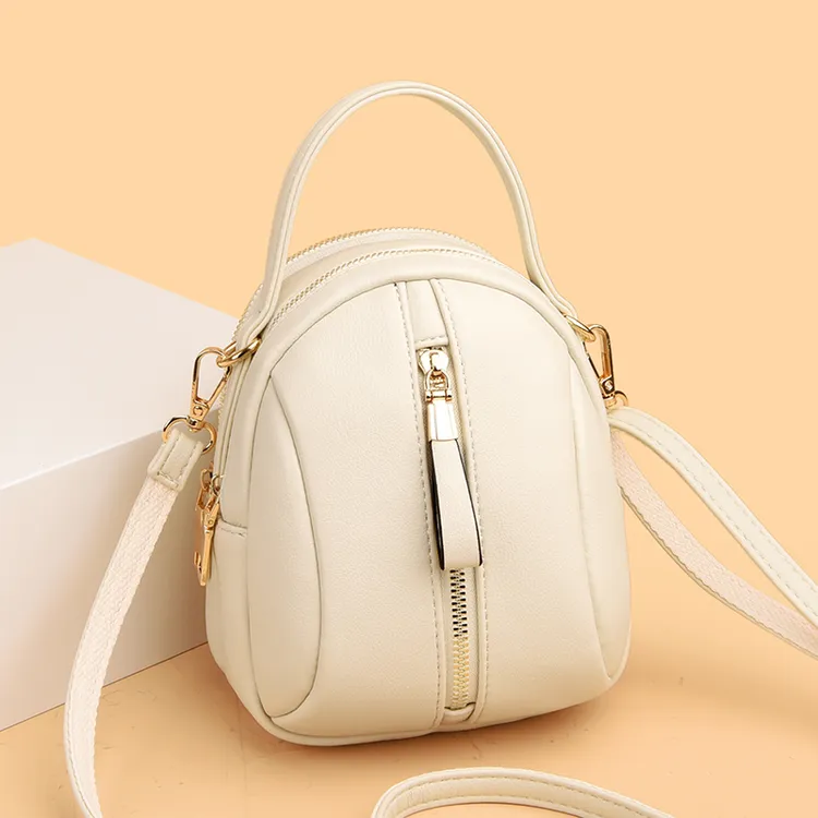 真皮牛皮百搭迷你小包包女2023新款韩版多层手机零钱包斜跨单肩包