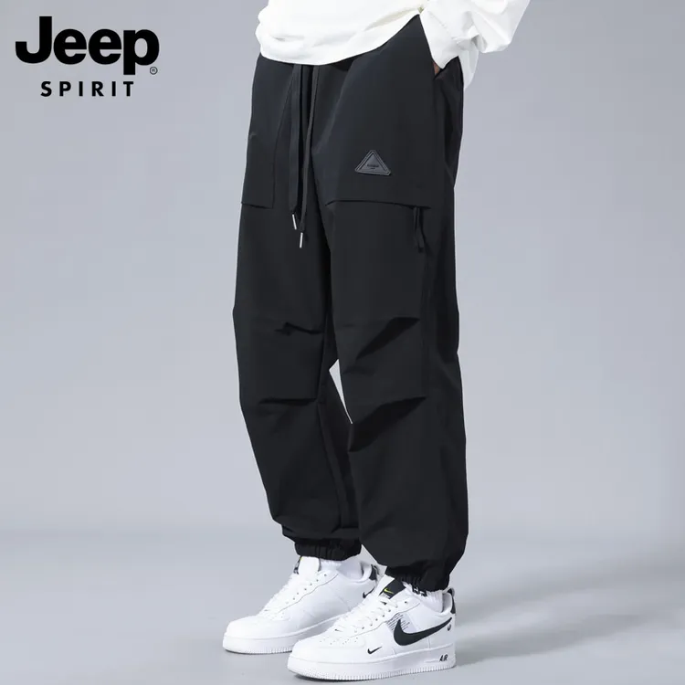 JEEPSPIRIT吉普男士束脚休闲裤春秋新款工装裤子男款爆款潮牌男裤