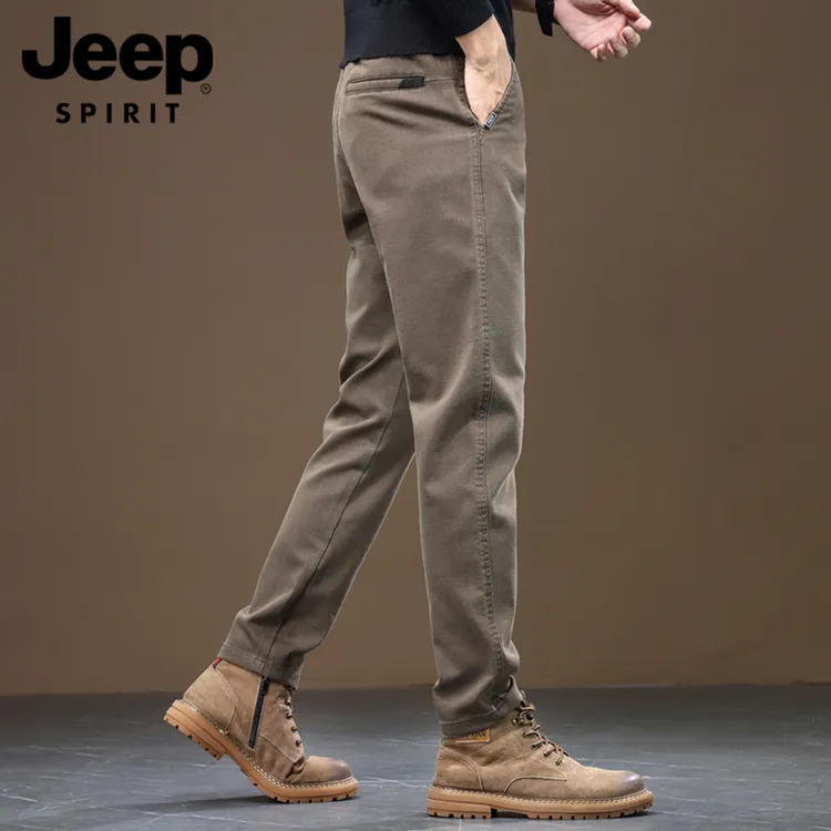 JEEPSPIRIT吉普休闲裤男修身长裤男款直筒男裤爆款男士秋冬款裤子