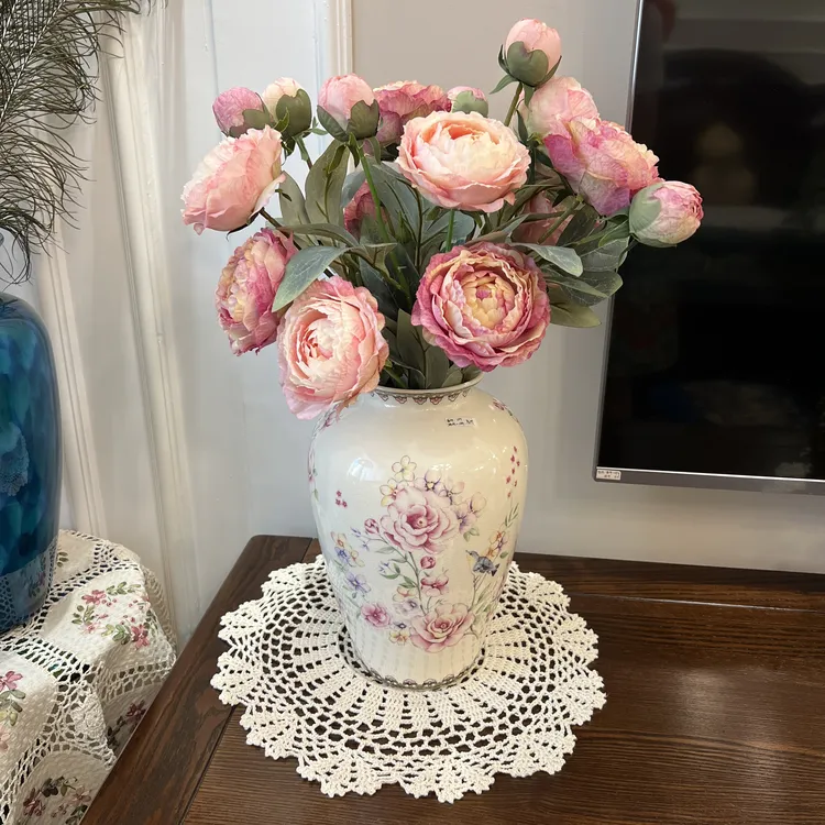 绣球花、秋色牡丹仿真花束假花摆件客厅餐桌摆设婚礼手捧花创意美