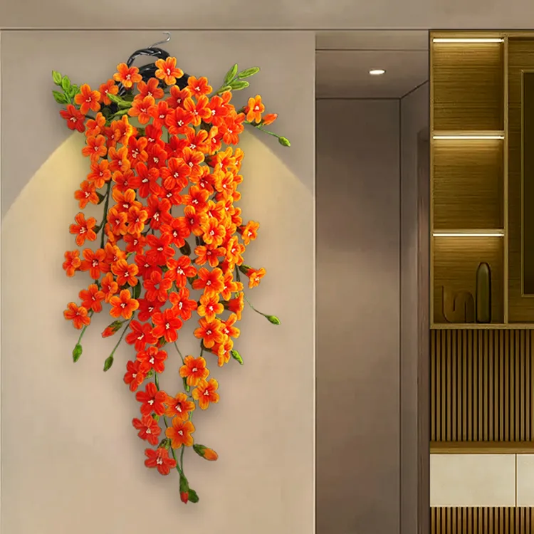 扭扭棒凌霄花教程爬藤蔓花朵花束手工材料包家居背景墙装饰挂件