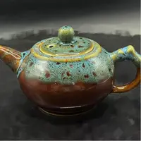 天目釉窑变茶壶