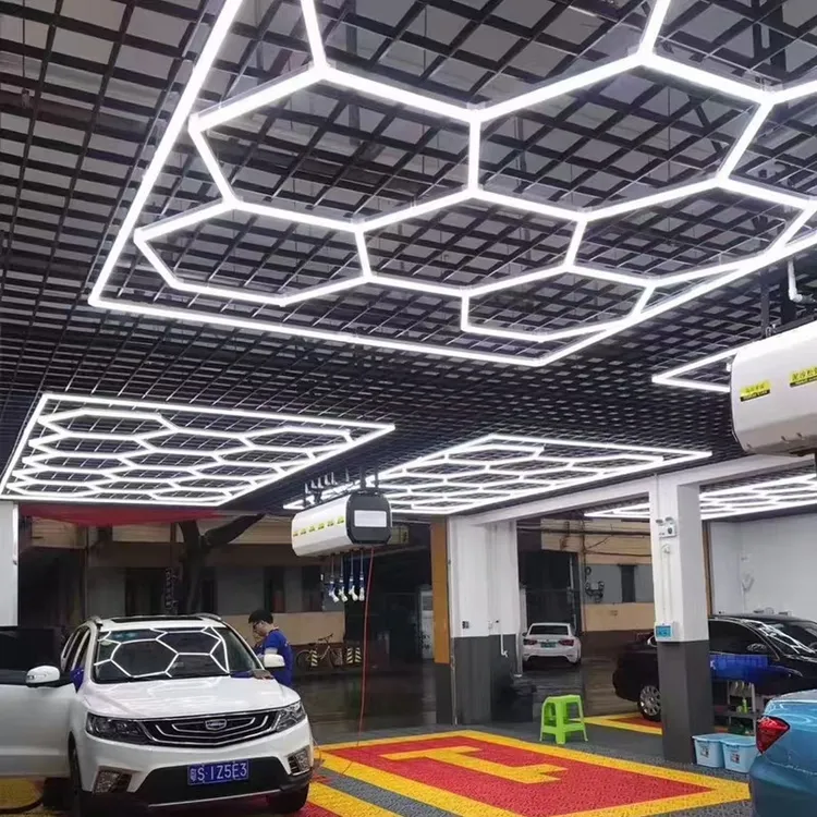 洗车美容工位灯蜂窝等吊顶灯汽车美容工位led吊灯支架灯进口灯珠