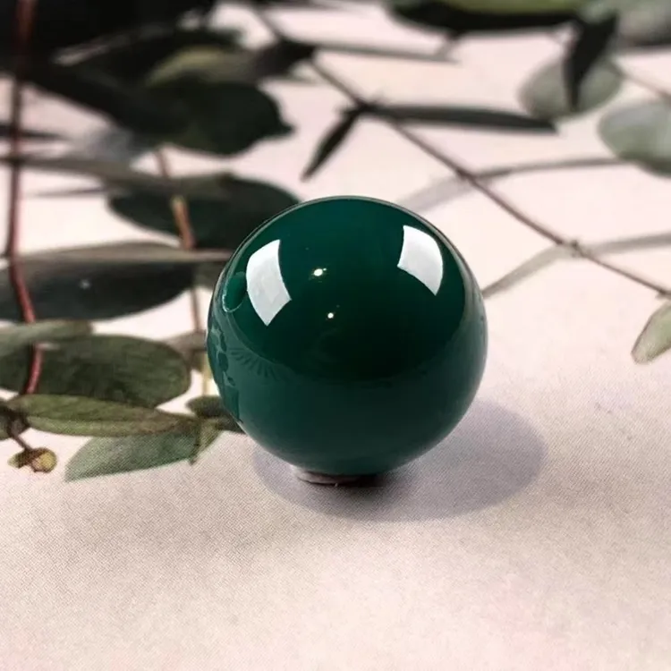 圆珠 大尺寸 时尚百搭老油绿色高瓷玉化【科技增瓷提色】