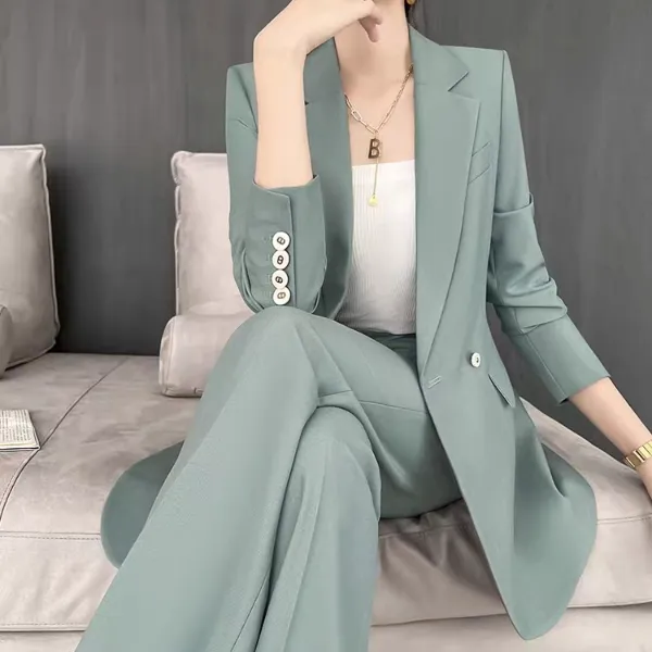 轻奢高端女装气质女神范修身时尚网红西装爆款春秋装职业洋气设计