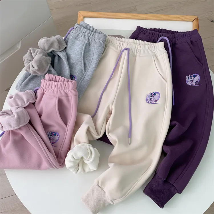 【重磅推出】儿童加绒加厚长裤中大童休闲运动卫裤女童裤子秋冬款