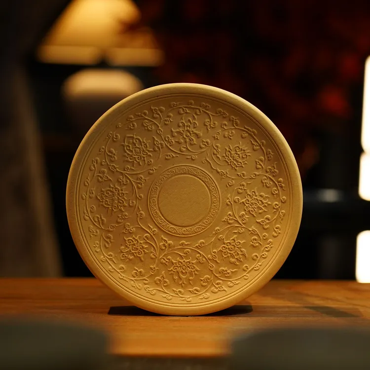 《缠枝纹》吸水干泡台茶盘手工家用高端古风加厚茶器摆件吸水茶盘