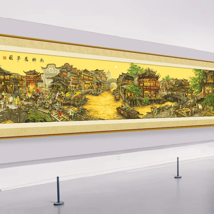 芊虹秀南乡旧梦十字绣2025新款客厅高级感大气风景名画手工自己绣