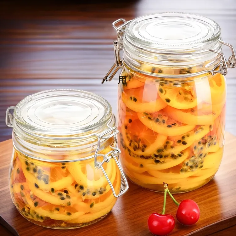 无铅坚果硅胶密封圈玻璃密封罐密封罐泡酒茶叶罐子储物罐腌泡菜玻