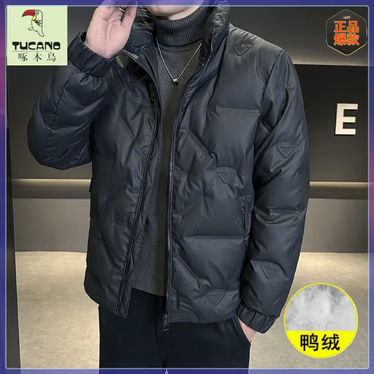 男士冬季鸭绒羽绒服立领设计休闲百搭保暖潮流时尚