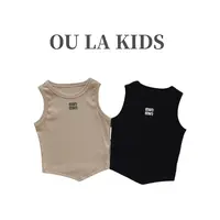 2024夏季新品女童韩版不规则时尚打底外穿小短款背心上衣67110