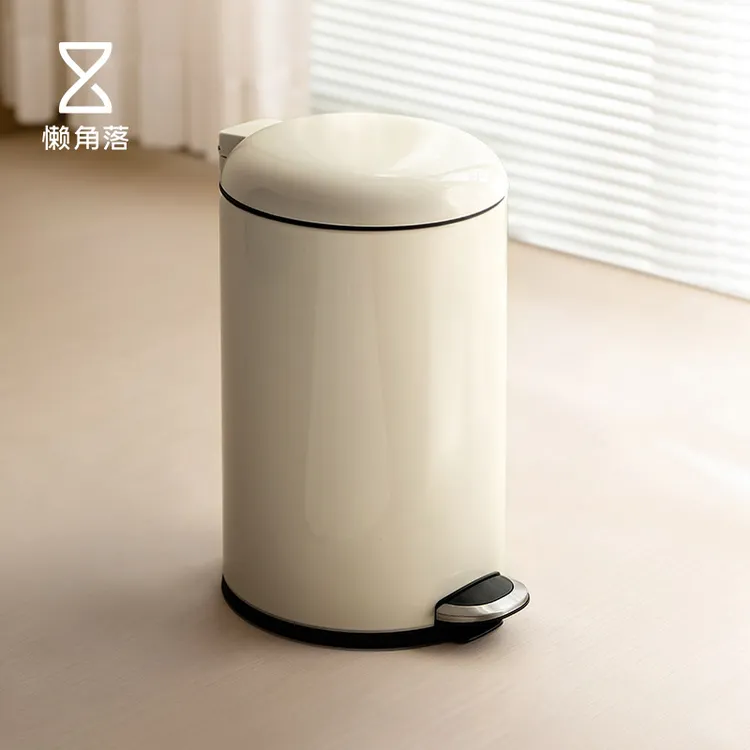 懒角落垃圾桶家用带盖子脚踩翻盖客厅厨房大容量卫生间卧室脚踏式
