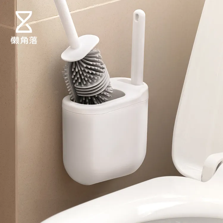 懒角落马桶刷家用无死角壁挂墙式免打孔洗厕所刷子卫生间清洁套装