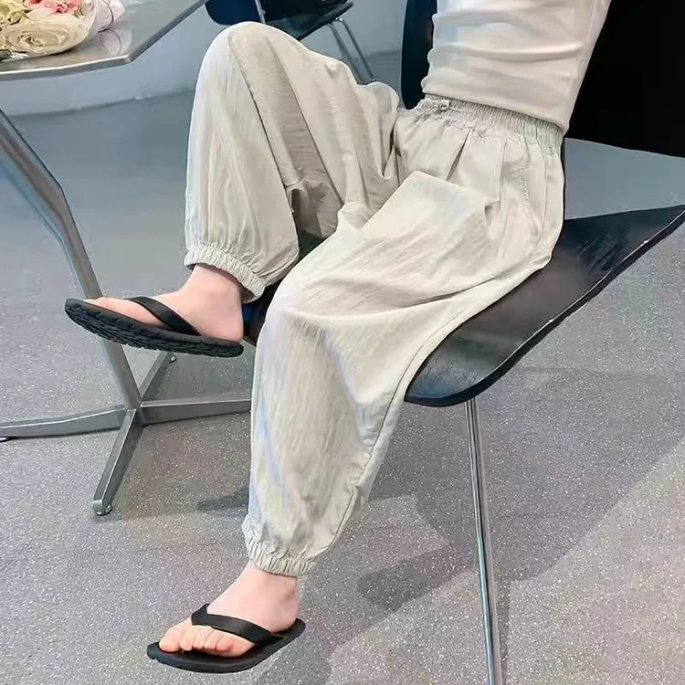 女童冰丝防蚊裤2024新款休闲长裤女孩夏装山本裤儿童夏季薄款裤子