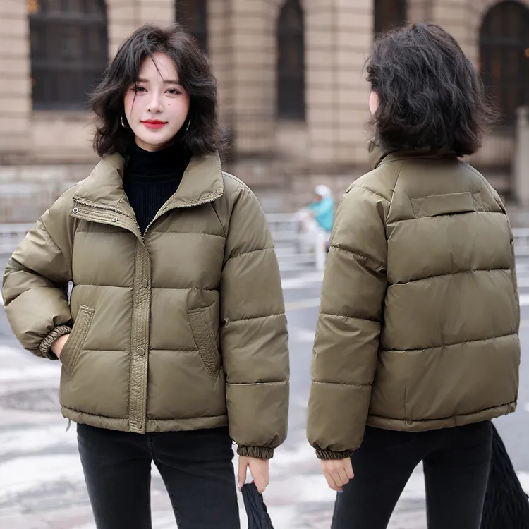 2025新款免洗皮面料短款棉服女士小个子气质外套洋气高端百搭