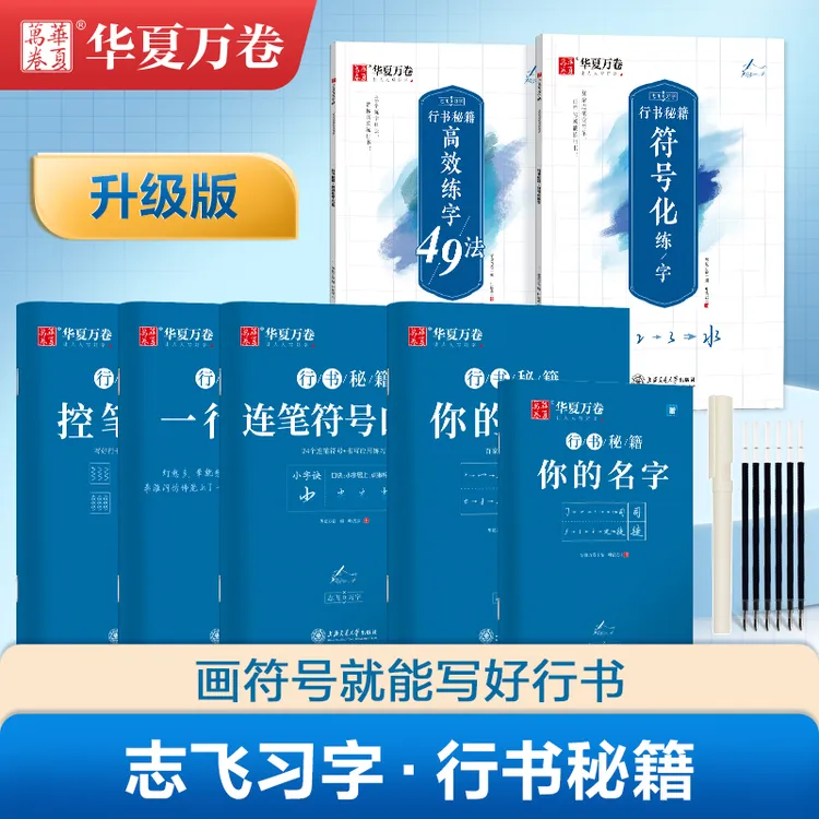 控笔训练字帖志飞习字行书秘籍高效练字49法行书字帖符号练字